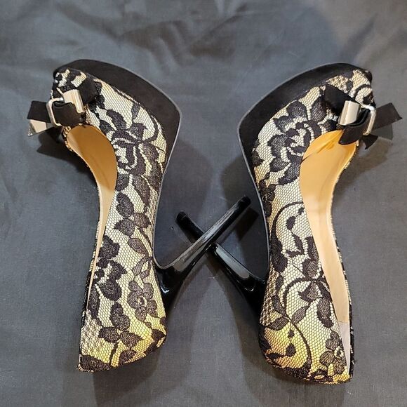 GUESS HIGH HEEL STILETTO PEEP TOE WOMEN"S PUMP - Picture 11 of 15